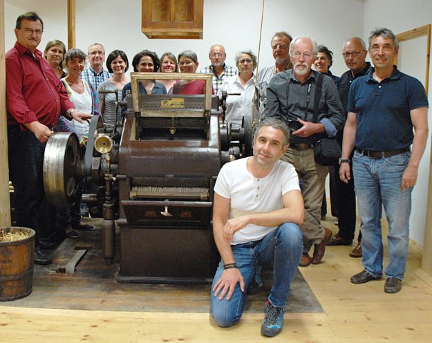 Teilnehmende der Mühlenakademie besuchten die Gilli Mühle in Eggenburg