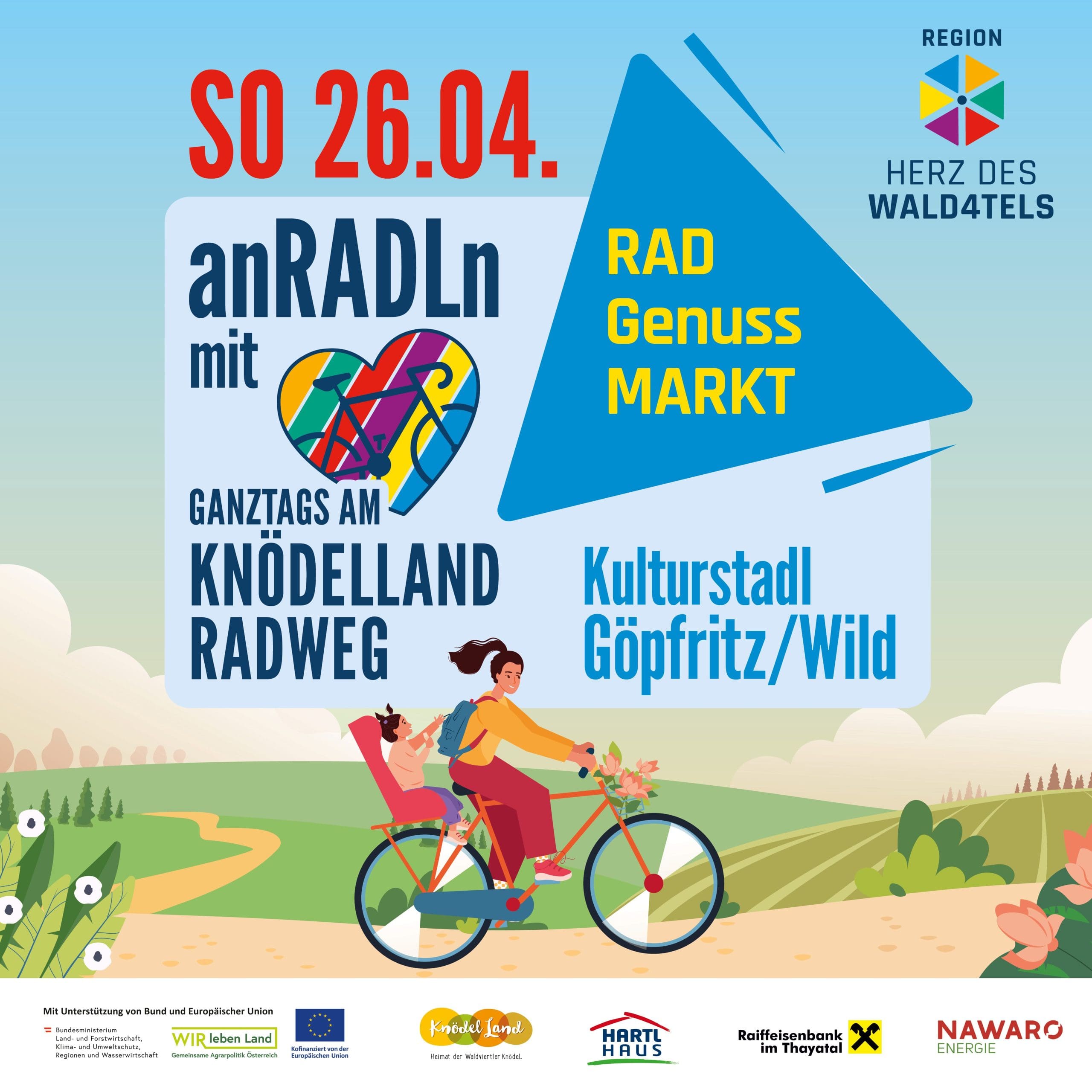 SocialMedia_Vorlage_anRADLn_MIT lOGOS_Quad_k anRADLn u Rad Genuss Markt am 24.6